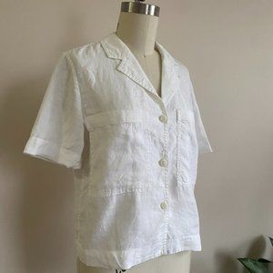 White Linen Work Shirt